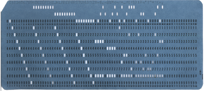 Old School Punch Card