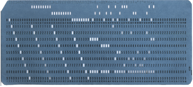 Old School Punch Card